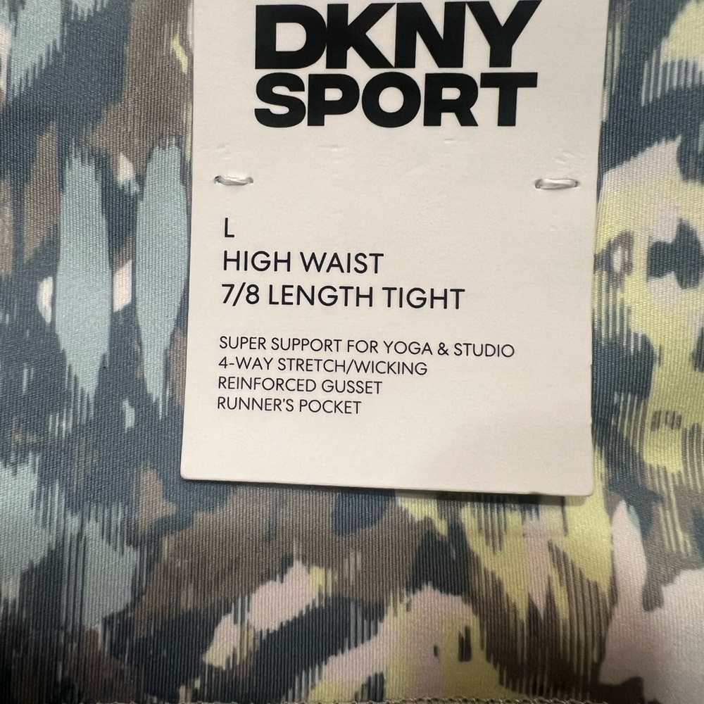 DKNY Sport High Waist Leggings with Side Pockets. Large, New! - Picture 3 of 5